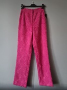 Nowe spodnie Na-Kd 32 xxs różowe włochate barbie