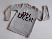 sweterek r.122 /128 H&M elegant pulower święta renifer Boże Narodzenie 