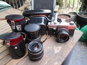 APARAT PRAKTICA  PLC 3 Z 3 OBIEKTYWAMI I LAMPĄ