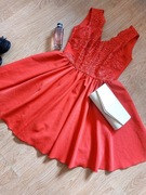 Sukienka czerwona, rozmiar S, kolor intensive czerwony, zdj nie oddaje tego