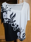 Krótki rękaw biało-czarna