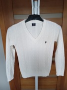 RALPH LAUREN SWETER S / 36 DAMSKI BIAŁY