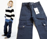 ZARA spodnie jeans | cargo | bojówki | atramentowe | nowe | 9 lat 