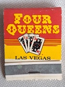 Unikatowe zapałki kolekcjonerskie Las Vegas Four Queens . Lata 50-te . 