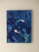 obraz akrylowy ryby koi