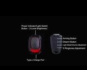 Alarm rowerowy, światło tylne, klakson 