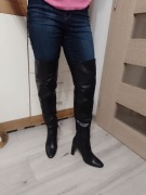 Buty Muszkieterki czarne Mango