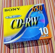 Płyta SONY CD-RW 650MB  10 szt. Japan.