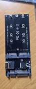 Adapter M.2 NVMe do SFF-8654 + M.2 SATA do SATA 22
