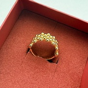 Ania Kruk pierścionek z kuleczkami srebro pozłacane rozmiar 12