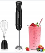 Bonsenkitchen Elektryczny blender ręczny 3 w 1, 1000 W, z miarką i trz