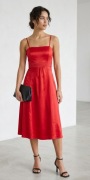 Vila nowa czerwona satynowa sukienka M
