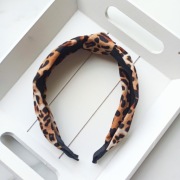 Elegancka retro seksowna opaska z nadrukiem lamparta print 