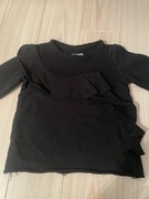 Czarna bluza z falbanką 122/128 OX Kółko Krzyżyk