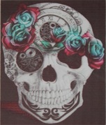 Haft diamentowy 40x50 czaszka obraz na ramie
