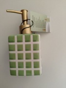 Ceramiczny dozownik do mydła w kratkę
