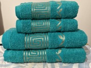 Komplet ręczników kąpielowych 4 sztuka bawełna 