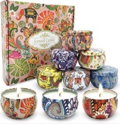 Świece zapachowe 9szt Idealne na prezent Naturalny wosk sojowy Aromaterapia