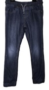 Ocieplane granatowe Dżinsy chłopięce C&A 122 (7 lat) 