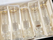 Szklane kieliszki do sznapsa wódki nalewki 6 szt Sudety Sadowski pudełko