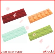 LEGO 3795 PŁYTKA 2x6 jasny pomarańczowy ciemny czerwony limonka Lght Aqua