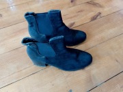 czarne botki sztyblety 38