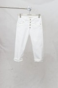 Spodnie Jeansy Javelly Białe Guziki Rurki XS 34 Damskie Używane