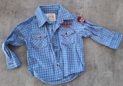 Koszula chłopięca w kratkę na długi rękaw, rozmiar 80 cm