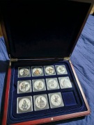 Legendary Warriors – srebrne medale 1 oz Ag 999 kolor 12 sztuk serii kaseta