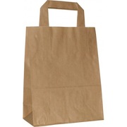 Torba papierowa brązowa EKO z uchwytem 22x11x25 cm 30 sztuk