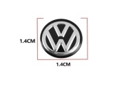 Naklejka Znaczek VW VOLKSWAGEN 14mm czarny Emblemat Kluczyk Pilot logo