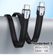 Kabel Thunderbolt 5 USB -C przesył 16K Full HD 