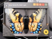 Oświetlenie solarne latający motyl led solar żółty 