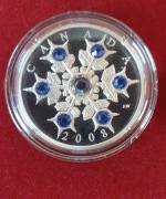 Kanada 20 $ 1 oz Ag Płatek Śniegu 2008 r + liść klonu księżyc i słońce