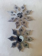 Gwiazdki shuriken ninja 2 sztuki stal nierdzewna 8 cm