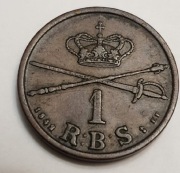 Dania 1 rigsbankskilling 1842 - miedź