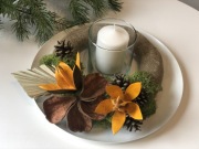 Wianek ZIMOWY ŚWIĄTECZNY 20cm NATURALNY eko