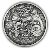 Srebrna moneta 2 oz Rusałka  2022 w antyku