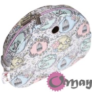 Szary organizer do Obag MOON LIGHT ptaszki klatki orchidea 2 kieszenie OMAY