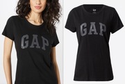 GAP czarna koszulka z logo oryginał tanio M