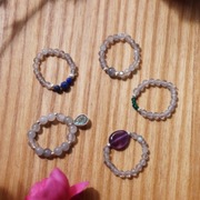 Pierścionek elastyczny z labradorytem