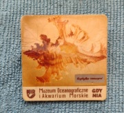 Plakietka Muzeum Oceanograficzne i Akwarium Morskie Gdynia MIR PRL
