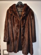 Naturalne futro z całych norek i xl /XXL brązowe 