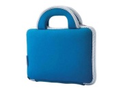 Niebieskie etui na telefon lub mały tablet pianka z rączką walizeczka