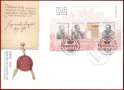 Fdc blok 211 Fi 4227-29 450 lat Poczty Polskiej