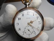 Duży zegarek Kieszonkowy, precyzyjny ! koperta  ze srebra - Ag. sprawny !