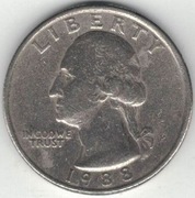 USA quarter dollar 25 centów 1988 P - nr 1