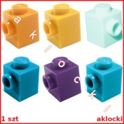 LEGO 87087 KLOCEK j.pomarańcz fioletowy żółty L.Aqua śr.niebieski c.lazurow