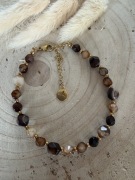 Bransoletka Agat kawowy 19 cm