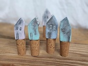 Ceramiczny korek do wina Domek KoloroweLove